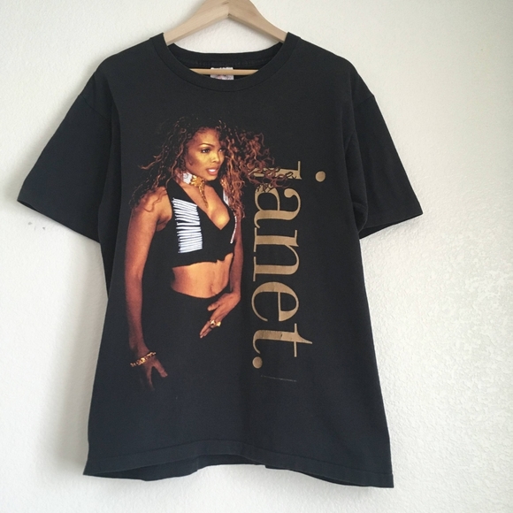 1993 Janet Jackson World Tour T-shirt, black, L - Picture 1 of 13